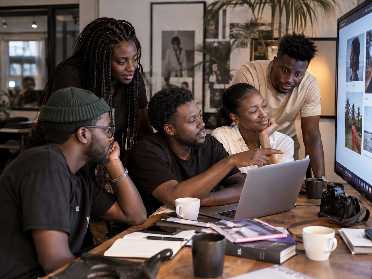 Équipe Mwinda Studio en revue créative